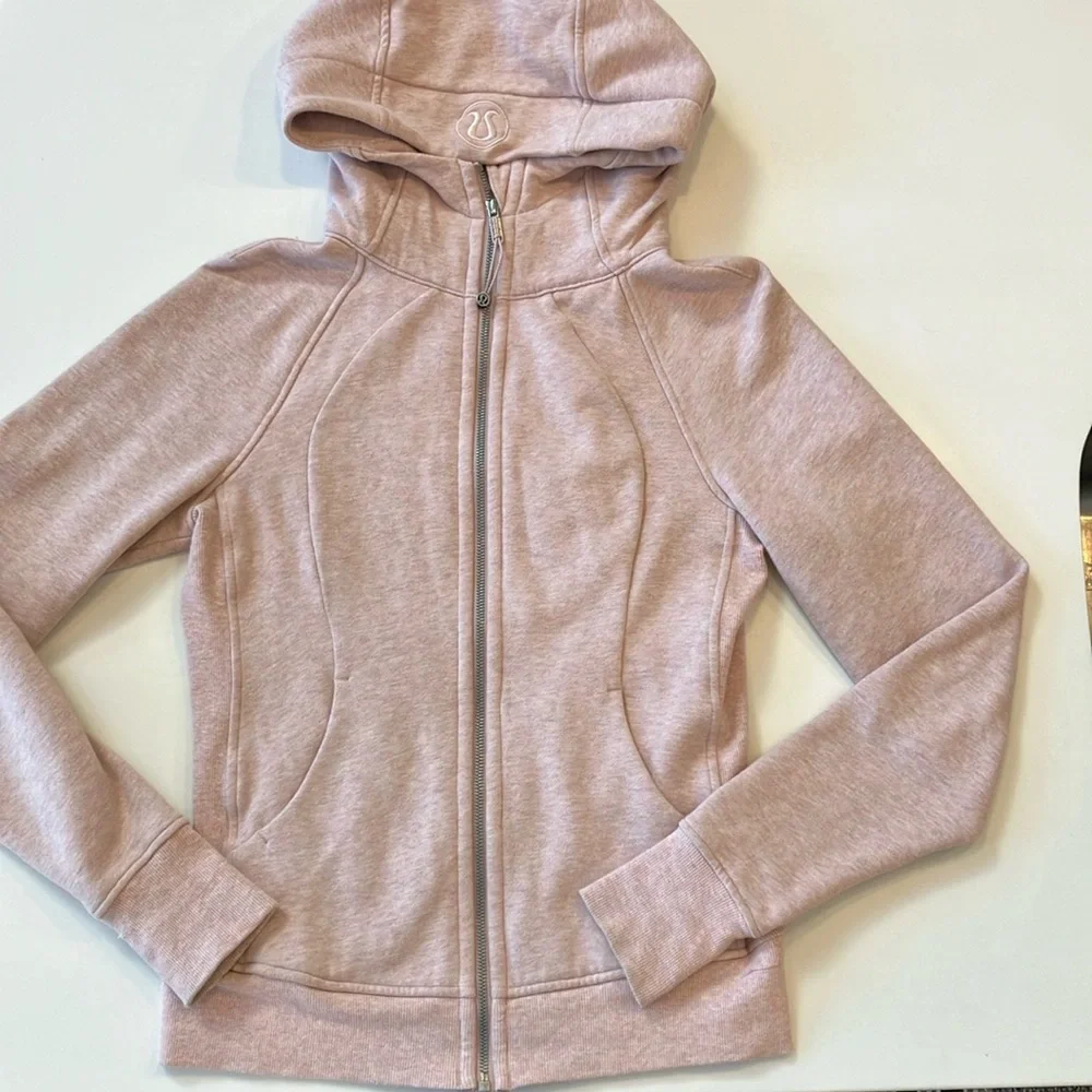 Lululemon millennial pink heathered scuba hoodie size 6 - Picture 3 of 4